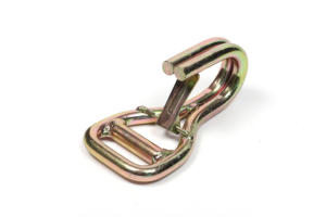 خطاف مزدوج على شكل حرف J احترافي مقاس 2 بوصة (50 مم) بحمولة 5000 كجم، مطلي بالزنك الأصفر مع مثبت، تشطيب عادي للاستخدام في صناعة السيارات - Product Image 3