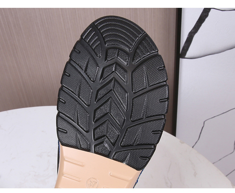 Ladies Casual High Heel Sandals Round Head Thick Platform Casual Flip Flops Sandals for Women