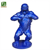 Statue de gorille décorative d'extérieur en résine et fibre de verre, faite à la main