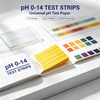 Bandelettes de test de pH multi-scènes 1-14, réaction de couleur stable, test rapide du niveau de pH pour l'eau, l'urine, le sol, 1 pièce