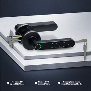 Phổ Kẽm hợp kim thông minh khóa vân tay Mã App vật lý Key mở tuya App lớp B an ninh cho cửa gỗ thay thế - Product Image 2