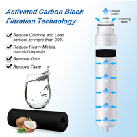 Filtre à eau pour réfrigérateur certifié NSF, compatible avec la marque DW2042FR-09 Aqua Crystal DW2042F FRNY22F2VI, filtre pour réfrigérateur à double porte