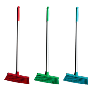 custom cleaning soft broom cleaning plastic broom Windproof Plastic Material Long Handle Broom