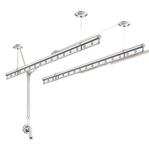 Balcony adjustable metal hand cranked top mounted fixed cooling double/triple pole lifting clothes <b>rack</b> - Product Image 5