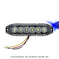 Feux de signalisation pour grille de véhicule, 6 LED, ambre, rouge, blanc, bleu, feux de signalisation pour camion de pompiers