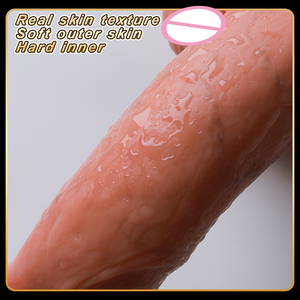 Nuovo arrivo vera pelle sensazione realistica Super morbida gigante lunga spinta grande maschio Dildo con la pelle parti intime giocattoli del sesso per gli uomini - Product Image 3