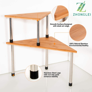 Épices de cuisine Garde-Manger Armoire De Stockage Séparable 2-Tier Etagères D'angle Comptoir <span class=keywords><strong>Étagère</strong></span> pour Salle De Bain Organisateur Cosmétique - Product Image 2