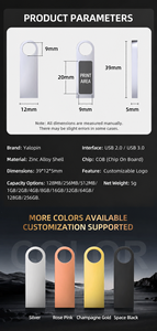 Chiavetta USB ad Alta Velocità da 16GB in Lega di Alluminio con Design Rotante, Doppia Interfaccia USB 2.0 / USB 3.0 per Telefoni Cellulari e <span class=keywords><strong>Computer</strong></span> - Product Image 2