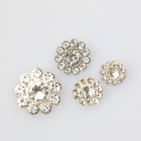 Boutons de chemise et de pull en alliage de diamant et strass, motif floral en forme de fleur, 12 mm, accessoires de bricolage
