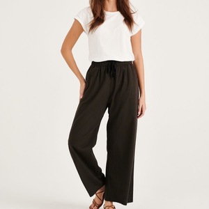 Bmama Plus Size Linen Wide Leg Pants Women's Lightweight Everyday Trousers - Product Image 4