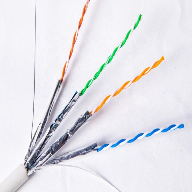 GHT High Quality CAT6A CAT7 CAT8 Double Shielded Bare Copper 305m 1000FT Roll Price Cat6a Bluk Ethernet Cable