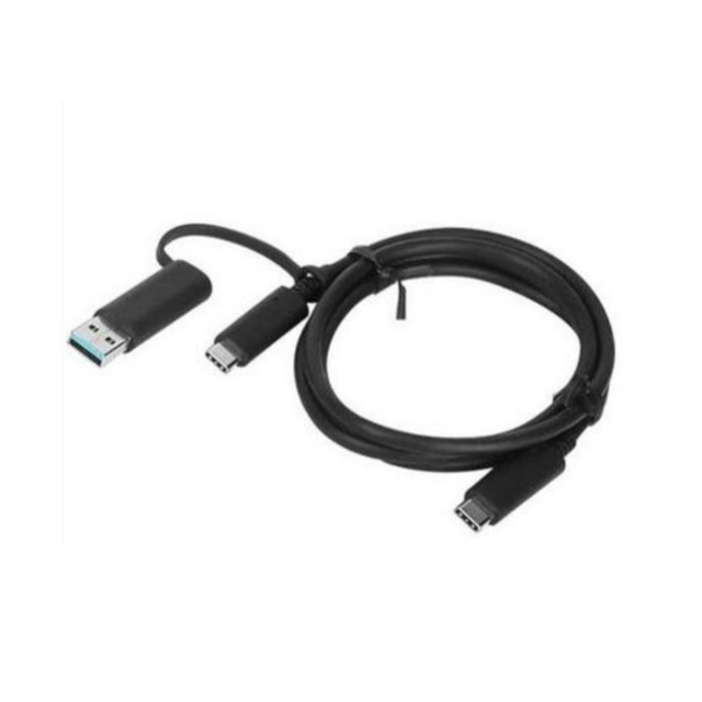 High speed USB-C Y splitter cable, USB-C male to USB-C and USB3.0 adapter male fast charging PD 100W cable