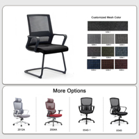 Chaise de direction ergonomique en maille non pivotante, base fixe, confortable, pour salle de réunion, directement de l'usine