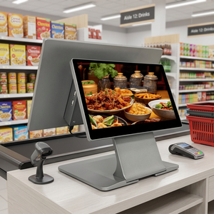 Système de point de vente tout-en-un en alliage d'aluminium de 15,6 pouces avec Windows I3/i5 Wi-Fi 6, caisse enregistreuse et scanner pour les magasins de détail - Product Image 1