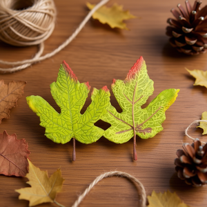 Foglie d'acero artificiali ILAN 11cm 4 pezzi per decorazioni artigianali - Product Image 3