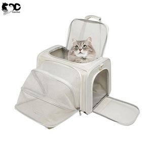 Free sample Airline Approved Expandable <b>Soft</b> Sided Collapsible Small Pet Handbag Dog <b>Cat</b> <b>Carrier</b> Bag - Product Image 2