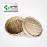 Panier vapeur en bambou sur mesure (6, 8, 10, 12 pouces) – Vente en gros – Panier vapeur traditionnel chinois à 2 niveaux pour cuisine asiatique