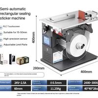 Étiqueteuse semi-automatique transparente pour coins de boîtes, anti-contrefaçon, pour étiquettes rondes à angle droit