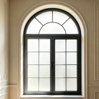 Ventana Abatible de Aluminio y Vidrio Templado, Económica, a Prueba de Polvo, Insonorizada y Fácil de Limpiar, para Hogar y Oficina, Venta al Por Mayor