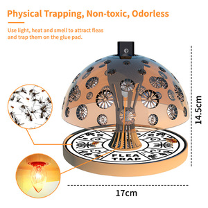 Piège à puces pour animaux domestiques d'intérieur, lampe anti-puces collante pour attraper les mites, les puces et les petits insectes volants - Product Image 2