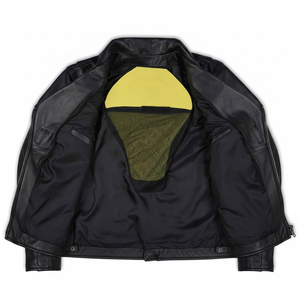 Armadura de chaqueta de motocicleta protegida de cuero de alta calidad en el hombro codo y espalda Servicio de fabricación profesional - Product Image 1