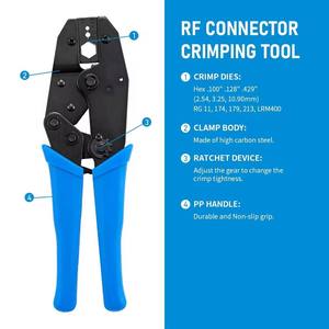 Outils de sertissage pour connecteurs RF LMR400, RG8, RG9, RG213, RG214, RG174, RG316, câbles coaxiaux RF - Product Image 2