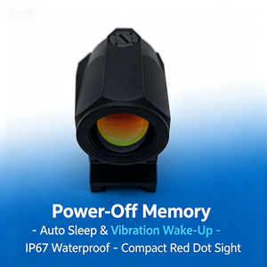 Mira de Punto Rojo HD-S1 1x22mm de Aleación de Aluminio con 12 Niveles de Intensidad Manual y Modo de Bloqueo, Resistente al Agua IP67, Batería CR2032 Duradera - Product Image 6