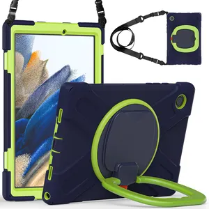 Heavy duty rugged shockproof tablet for Samsung case for Galaxy TAB A8 10.5 with built in rotation kickstand hand strap