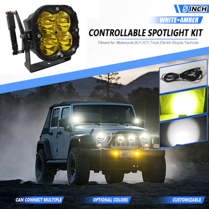 Faro Ausiliario LED Personalizzato da 5 Pollici 80W Rotante con Angolo Regolabile per Auto <span class=keywords><strong>Fuoristrada</strong></span> SUV ATV UTV - Product Image 3