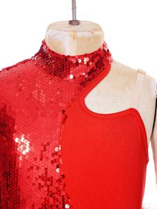 6〜16歳 キッズ 女の子用 スカート付きレオタード ダンスパフォーマンスコスチューム ラテンダンスドレス サンバ衣装 - Product Image 3