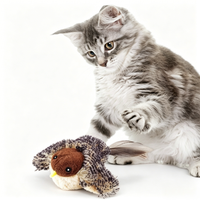 Jouet vibrant électrique pour chat, jouet réaliste pour chat activé par le son, jouet interactif en peluche électrique pour chats