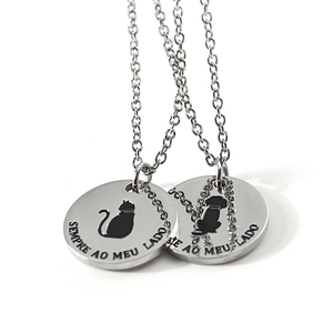 Collar con colgante de perro <span class=keywords><strong>para</strong></span> mujer, joyería pequeña personalizada de acero inoxidable, a la moda - Product Image 1