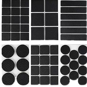 Coussinets de pieds en EVA Jingu, maille noire, antidérapants, absorption des chocs, coussin pour meubles, adhésif, découpe sur mesure - Product Image 5