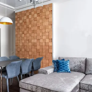 3D ván ép khối tường trang trí-tường nghệ thuật cho phòng khách-Dễ dàng để cài đặt vật liệu gỗ