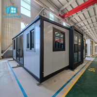 Maison conteneur pliable à construction rapide, chambre de vacances préfabriquée avec salle de bain, mini-maison préfabriquée, maison mobile 20ft 40ft