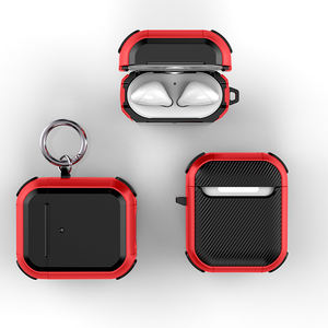 Pour <span class=keywords><strong>AirPods</strong></span> <span class=keywords><strong>2</strong></span> étui <span class=keywords><strong>de</strong></span> protection complet <span class=keywords><strong>avec</strong></span> <span class=keywords><strong>charge</strong></span> <span class=keywords><strong>sans</strong></span> <span class=keywords><strong>fil</strong></span> 4 coins anti-chute PC TPU housse d'écouteur <span class=keywords><strong>avec</strong></span> porte-clés Portable - Product Image 4