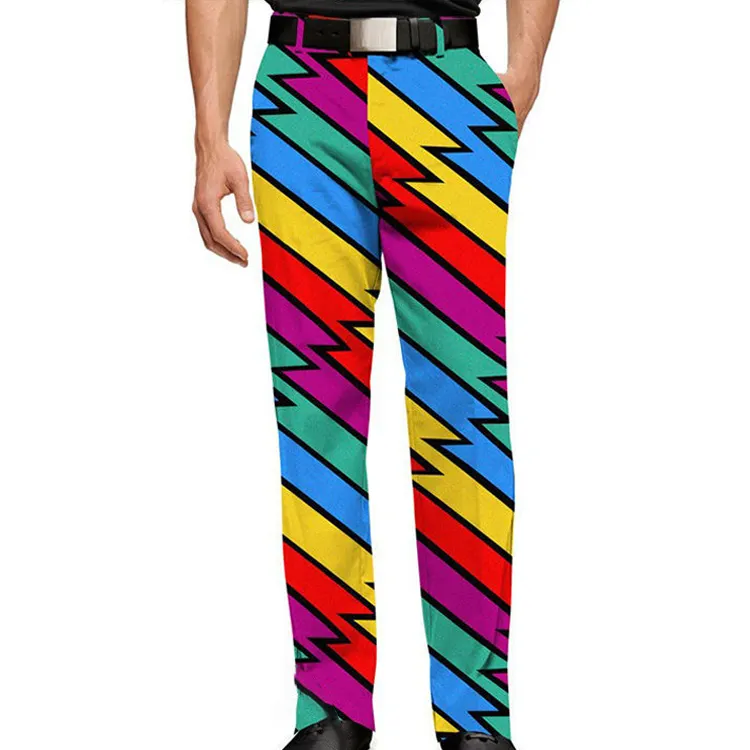 Custom Men's Golf Pants Polyester Spandex 4 ways stretchy Breathable Sports Joggers Solid pattern Men golf pants