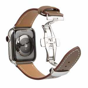 Correa de reloj de cuero Premium para Hermes Apple Watch Ultra 2 cinturón 49mm 46mm 45mm 44mm 42mm 41mm OEM correa de reloj de lujo - Product Image 2