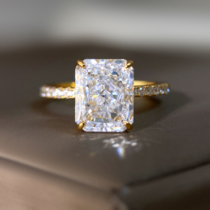 8A ice cut zircon <b>Brass</b> Trendy <b>Rings</b> for Women Party Wedding Gift 18K Gold & Rhodium Plated - Product Image 4