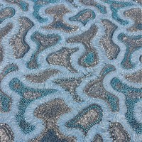 Tissu en dentelle tricoté français 100% acrylique avec perles et sequins, brodé, spécial pour vêtements de scène, sacs et habillement