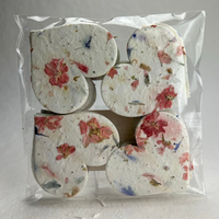 Étiquettes de papier de semences biodégradables faites à la main écologiques étiquettes volantes créatives étiquettes de cadeaux rondes en papier de semences plantables faites à la main