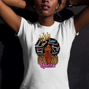 <span class=keywords><strong>Vinilo</strong></span> Termotransferible DTF Negro con Diseño <span class=keywords><strong>de</strong></span> Reina, Listo para Imprimir en Camisetas - Product Image 5