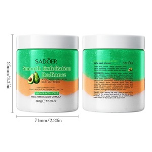 Sel de Bain Exfoliant à l'Avocat et à la <span class=keywords><strong>Vaseline</strong></span> 360g – Gommage Corporel Hydratant pour une <span class=keywords><strong>Peau</strong></span> Lisse – Gommage au Sel de la Mer Morte pour Peaux Sèches et Rugueuses - Product Image 5