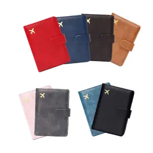 2023 ECO New Travel PU Leather Passport Holder Custom Logo RFID Passport Case Passport Holder Leather