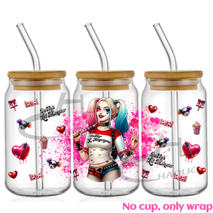 Gran oferta película famosa impermeable y a prueba de arañazos UV DTF Cup Wrap Transfers 16oz Glass Can Custom UV DTF Cup Wrap Transfers - Product Image 2