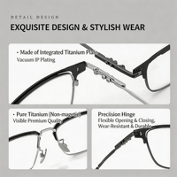 Akuya Kimura – monture de lunettes japonaise en titane pur, unisexe, de luxe, rétro, pour myopie, blocage de la lumière bleue, légères