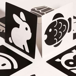 Cartes flash pour bébé, sans BPA, de qualité supérieure, noires, blanches et colorées, pour la stimulation visuelle des nouveau-nés - Product Image 6