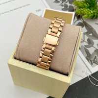 Montre-bracelet élégante pour femme, style professionnel simple, bracelet à maillons or rose 22 mm, chronographe romain, mouvement quartz ETA, résistante à l'eau