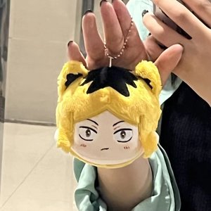 5 styles, vente chaude, porte-clés en peluche anime japonais Haiky, pendentif mignon en peluche Tsukishima Kei, breloque de sac en coton, vente en gros - Product Image 1