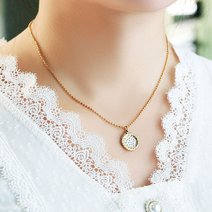 Colliers tendance 2026 avec pendentifs, bijoux hypoallergéniques en acier inoxydable 316L plaqué or PVD 18 carats, collier soleil et lune pour femme - Product Image 3